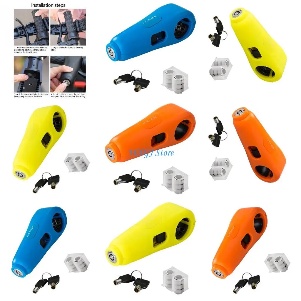 قفل الدراجات النارية 37JE، قفل قبضة مضاد للسرقة، أقفال أمان لمقود الخانق والفرامل، قفل الفرامل الأمامية والقابض