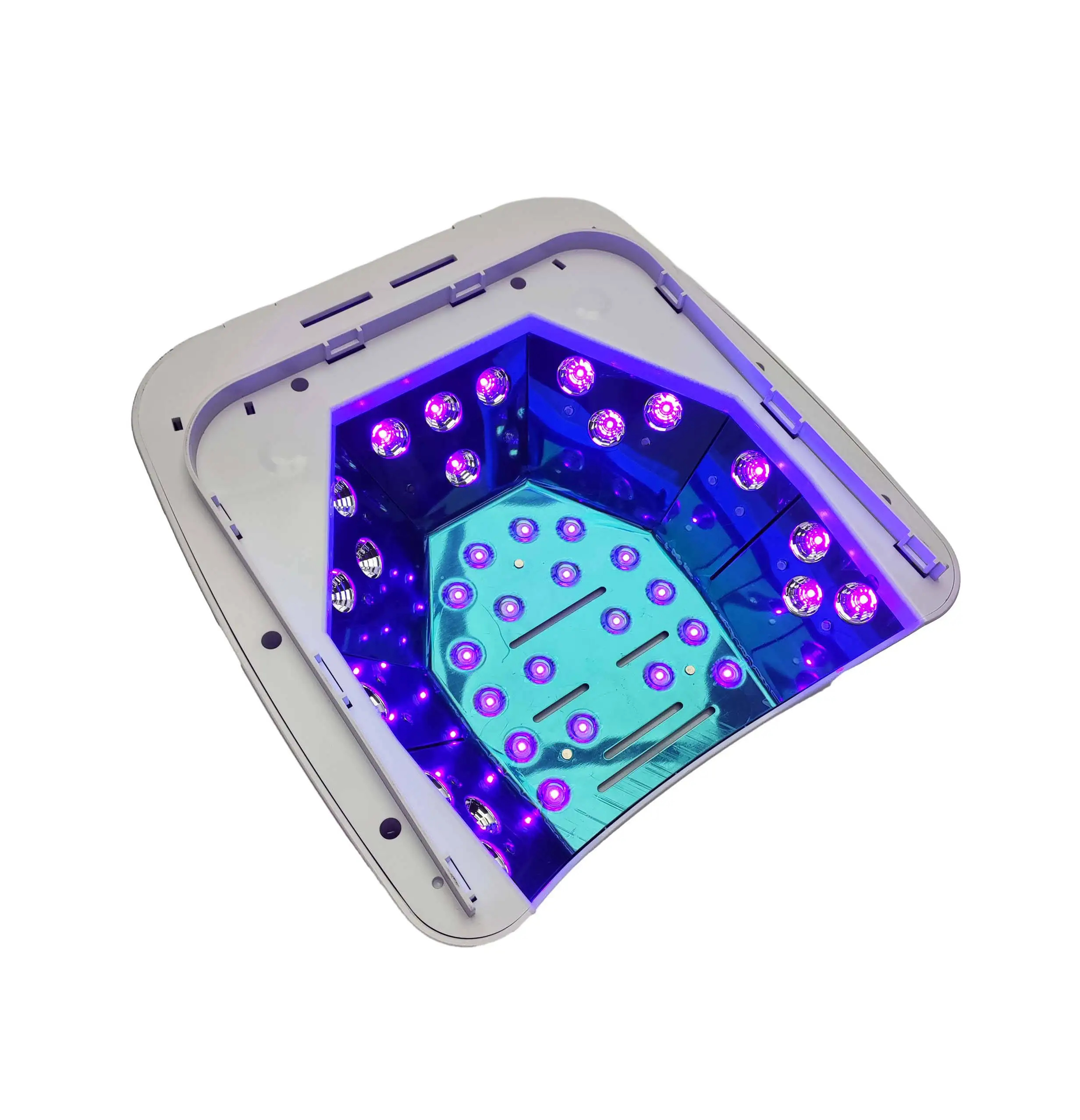 Professional 72W Cordless Rechargeable Metal LED UV Nail Lamp with Fast Curing for Home and Salon Use