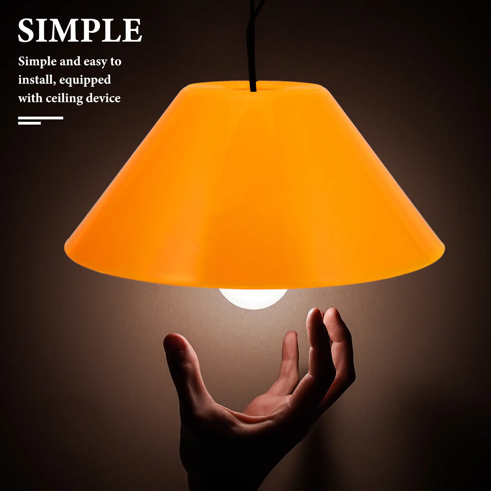 

Acrylic Decorative Lampshade Modern Desk Lamp Shade Replacement E27 Hanging Lamp Shade Light Accessory for Hotel Ceiling Light