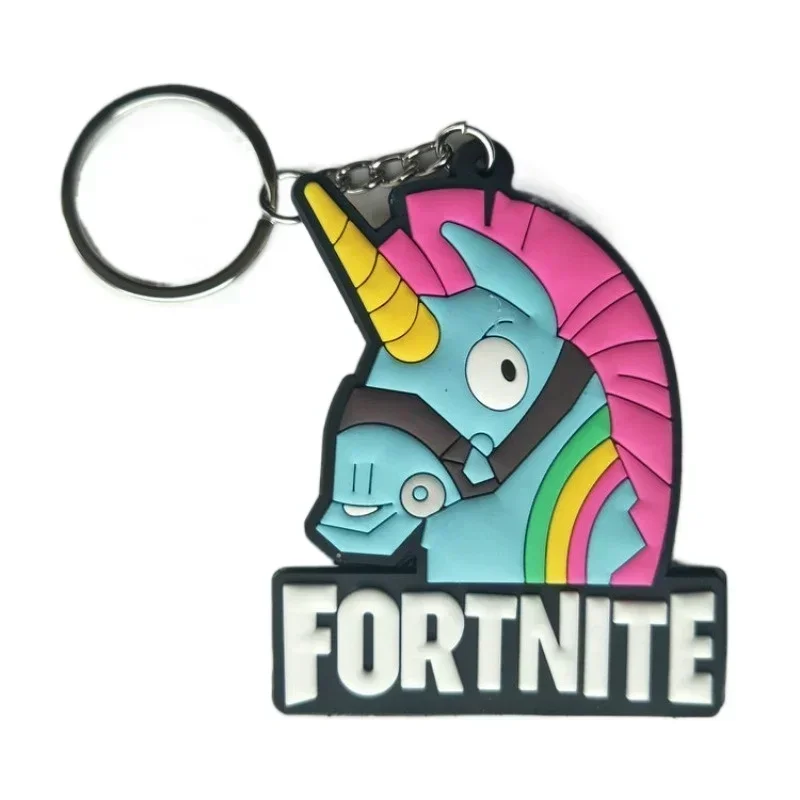 Fortnite Pvc Key Chain Cute Couple Bag Car Keychain Pendant Accessories Children\'s Toys Birthday Gift