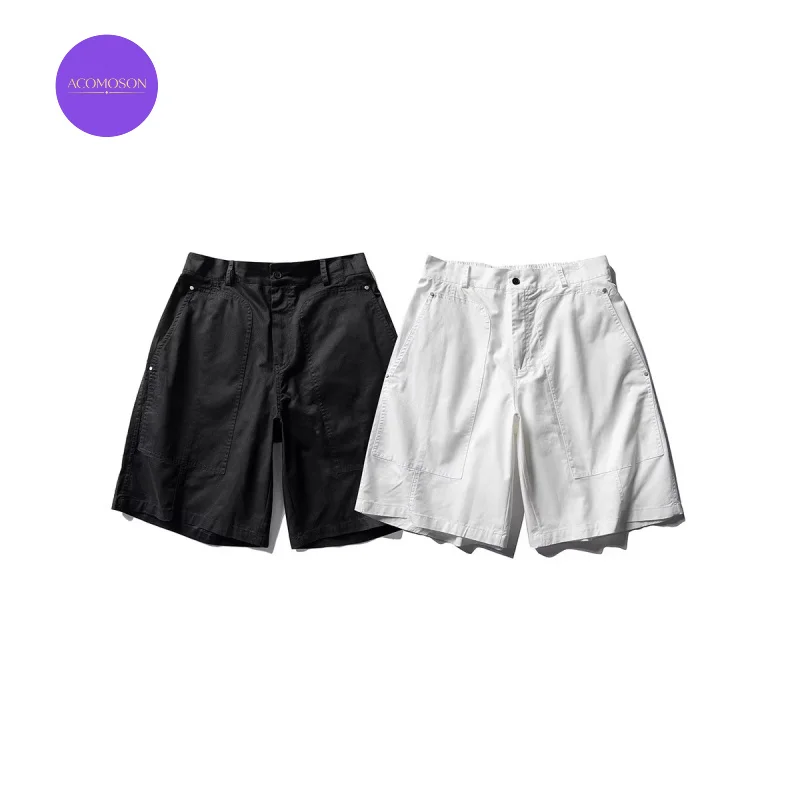 ACOMOSON High Quality EU US Size Loose-Fitting Shorts Travel Hiking Beach Cycling Large-Pocket Casual Work Shorts For Men Women
