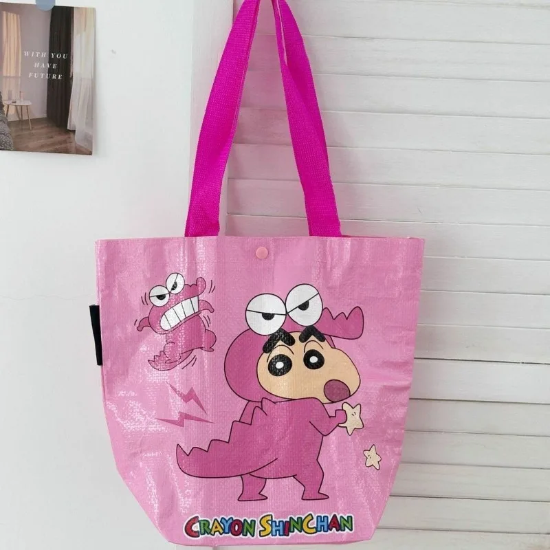 Crayon Shin-chan dessin animé toile sac à déjeuner Anime Portable école bureau Bento boîte mignon enfants adulte isolé déjeuner fourre-tout sac