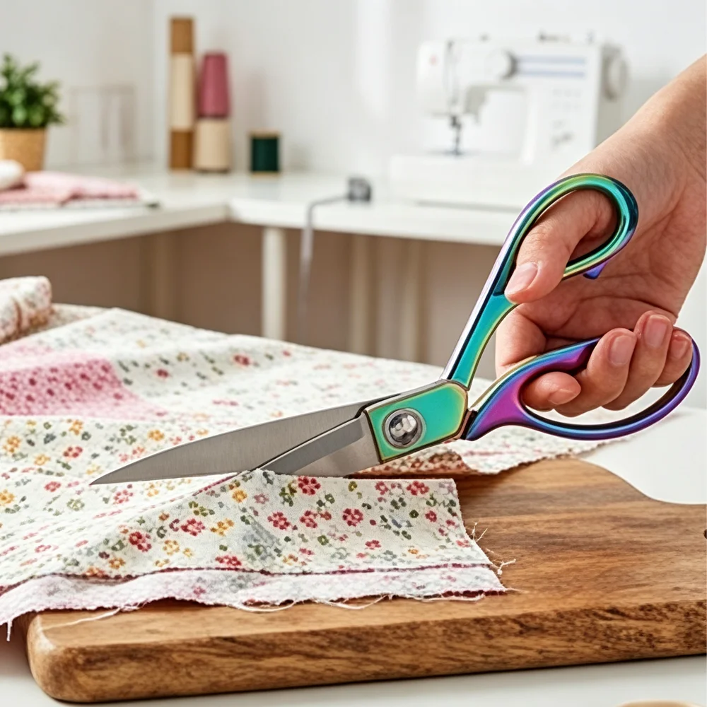 Gunting Jahit Kain Berwarna-wa - Scissors Stainless Craft ulasan dan harga