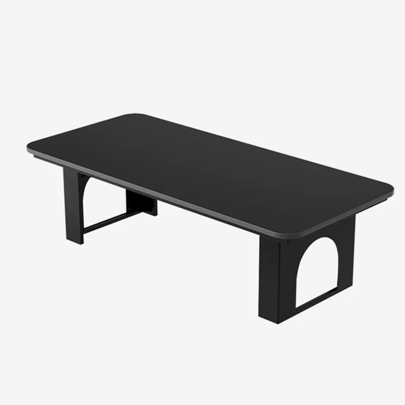 طاولة القهوة المركزية على طراز العصور الوسطى - طاولات القهوة المستطيلة الراقية لغرفة المعيشة | أثاث منزلي فرنسي بسيط FYCT #6