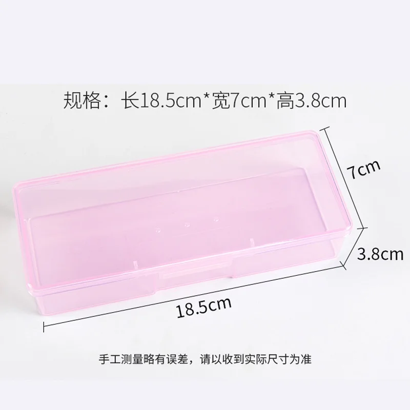 1pc Plastic Tattoo Storage Box Pink White Manual Pen or Tattoo Machine Pen Rectangle Tattoo Storage Organizer Display Container