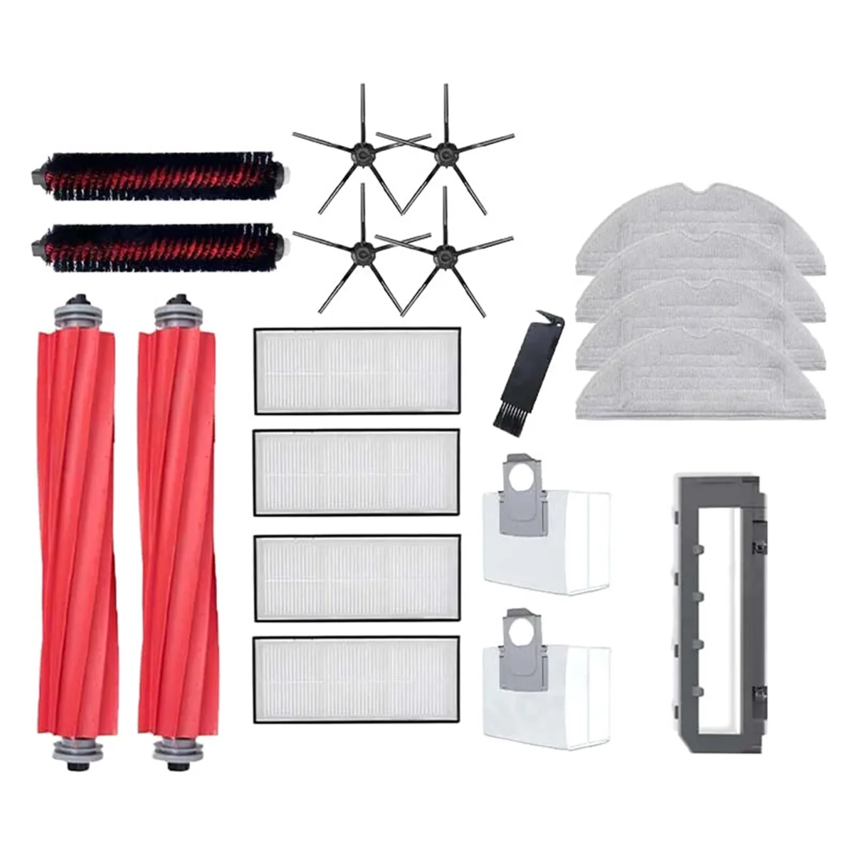 ГОРЯЧАЯ швабра Hepa-фильтр, мешок для пыли, щетка для чистки робота-пылесоса Roborock S7 Maxv Ultra S7 Pro Ultra, черный