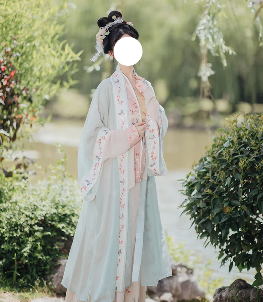 

Hanfu Song Dynasty Fairy Dress Clothing for Summer Traditional Chinese Ancient Style Costumes Dance Dress CX