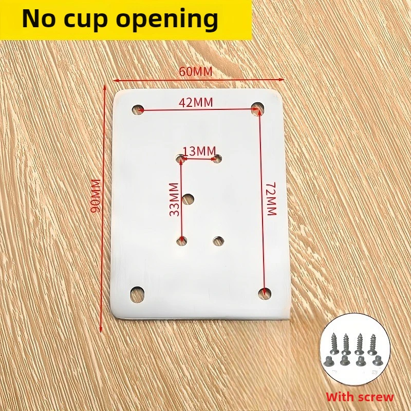 5/1Pair Cabinet Hinge Repair Plate Kit Stainless Steel Door Hinge Mounting Plate With Holes For Home Kitchen Cupboard Furniture