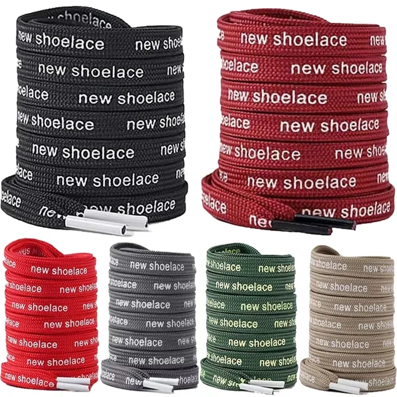 1 Pair Double-sided Letter-printed Shoelaces Sneakers Canvas Casual Shoelace New Laces for Shoe Accesories