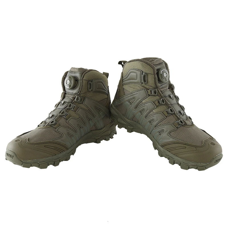 Botas de entrenamiento de combate tácticas mejoradas para hombre, zapatos antidesgaste de respuesta rápida para acampar al aire libre, senderismo,