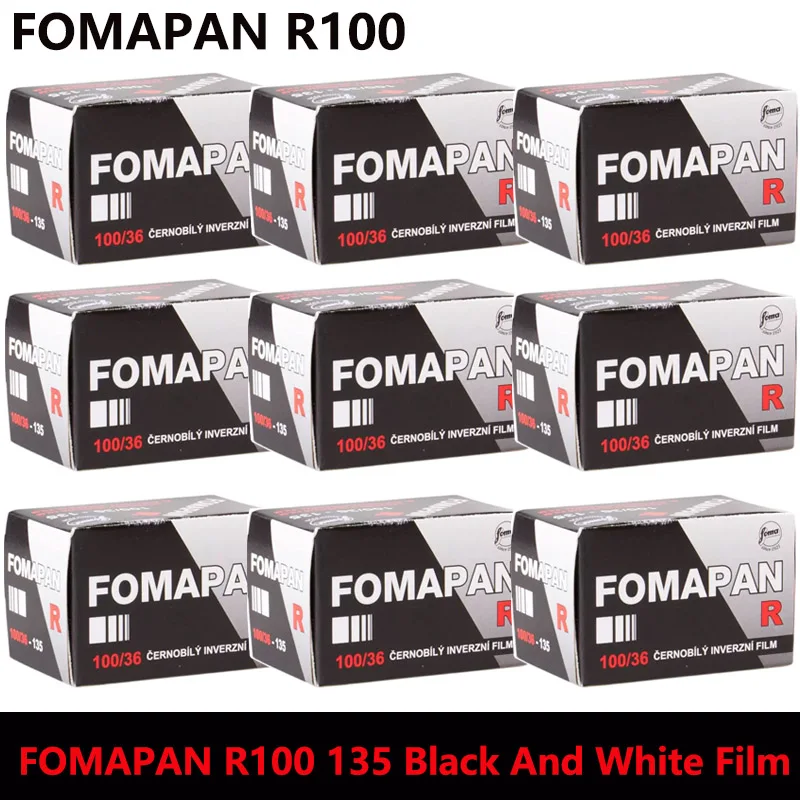 1-10Rolls Fomapan R100 135mm Black And White Positive Reversal Film ISO 100 Suitable For Kodak M38/M35/F9 Fuji Film Camera