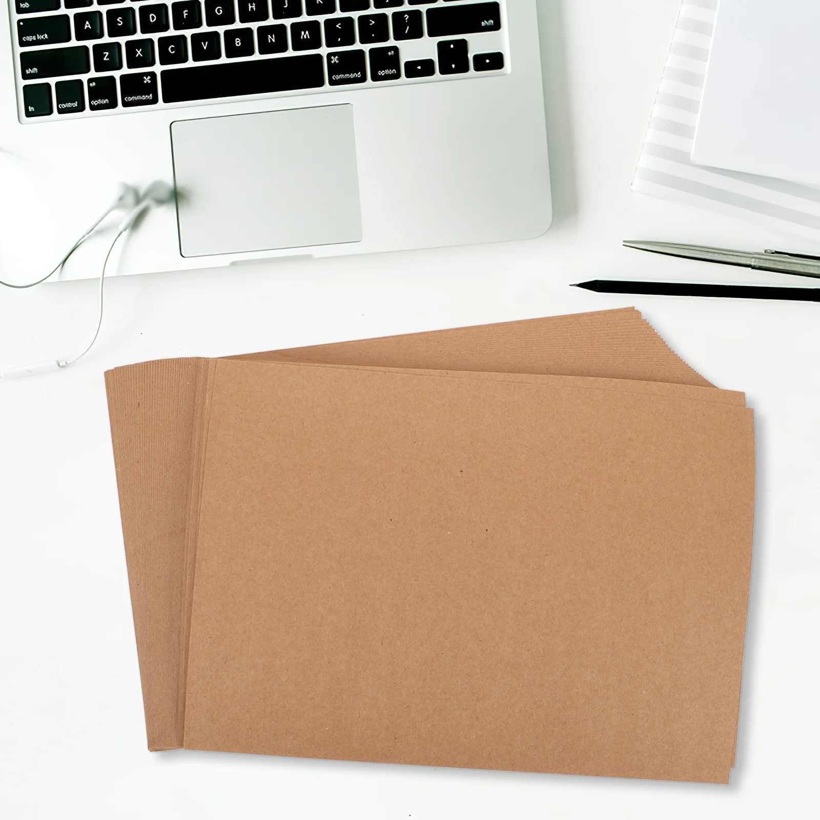 50 Pcs Kraft Cardboard Post Cards for Mailing Cardstock Paper Manual Inserts Craft Chip Blank Postcards