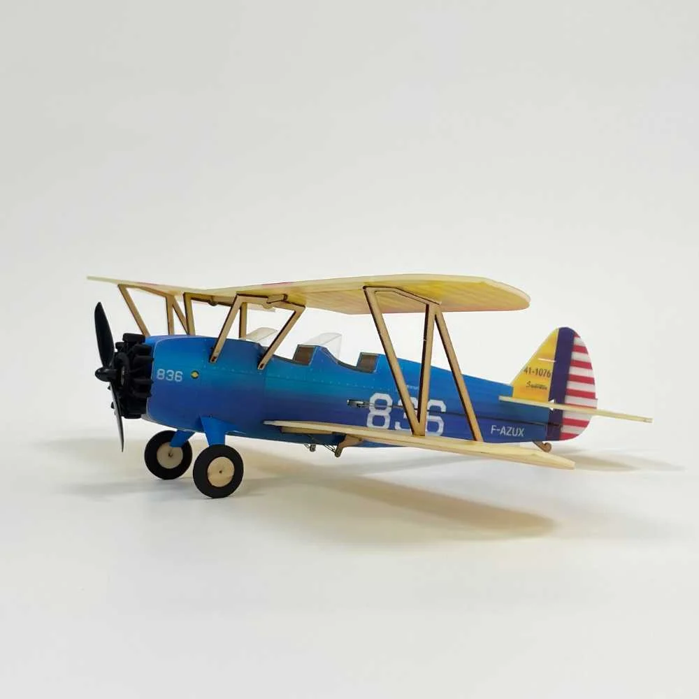 MinimumRC PT-17 Stearman Micro Scale 360mm Wingspan KT Foam RC Airplane Biplane KIT wtih Motor Aircraft Glider Toy for Beginner