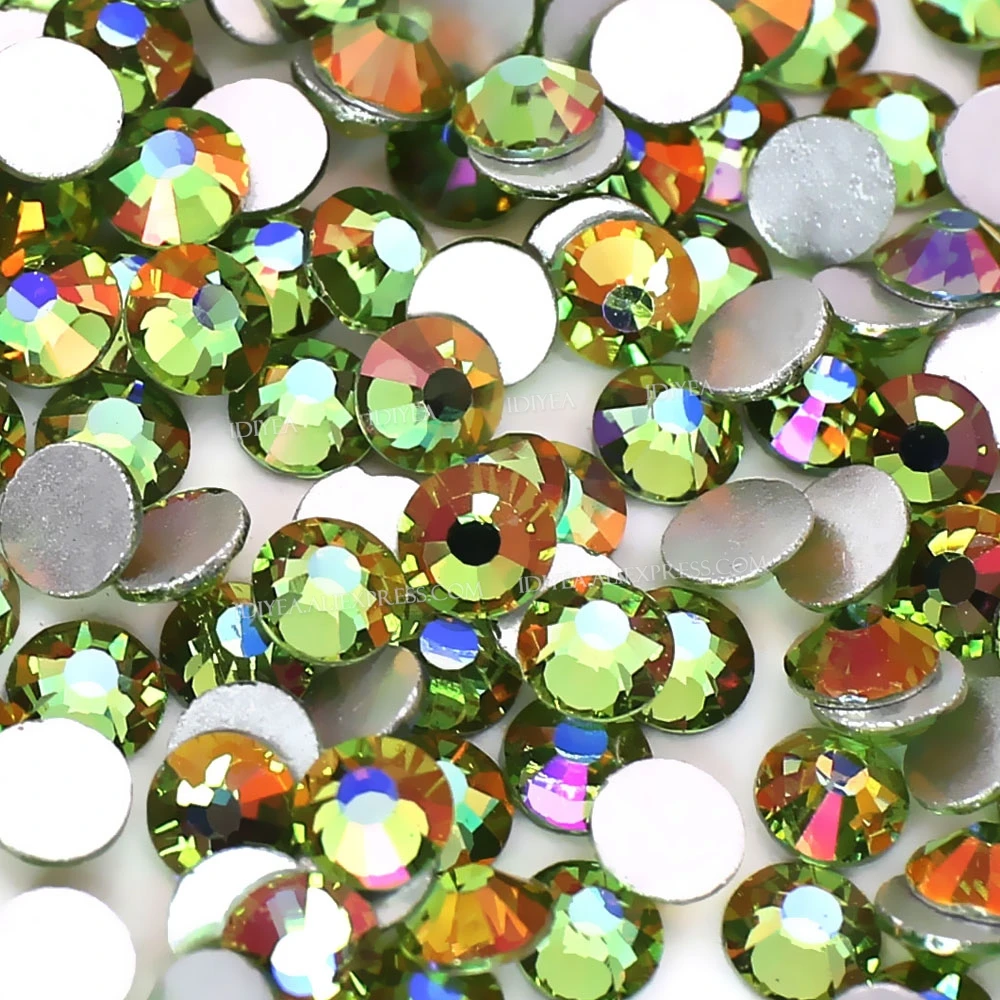 IDIYEA Magma Series Shimmer AB Non Hot Fix Crystal FlatBack Rhinestone Strass Glitter Stone For Diamond DIY Nail Art Accessories