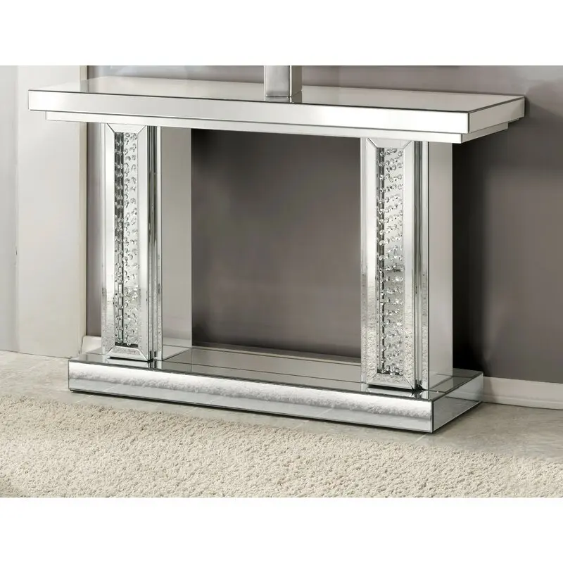 Mirror entryway table, glass crystal shelf, decorative case, several entryway tables, European and American living room