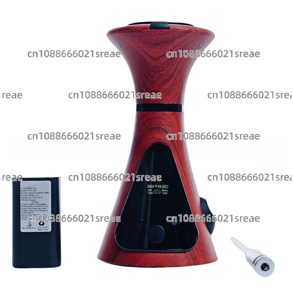 

5pcs Luxury Portable Electric Hookah High Quality Stainless Steel Shisha Mirrored Glass Convenient Use Adults Set Gift Box