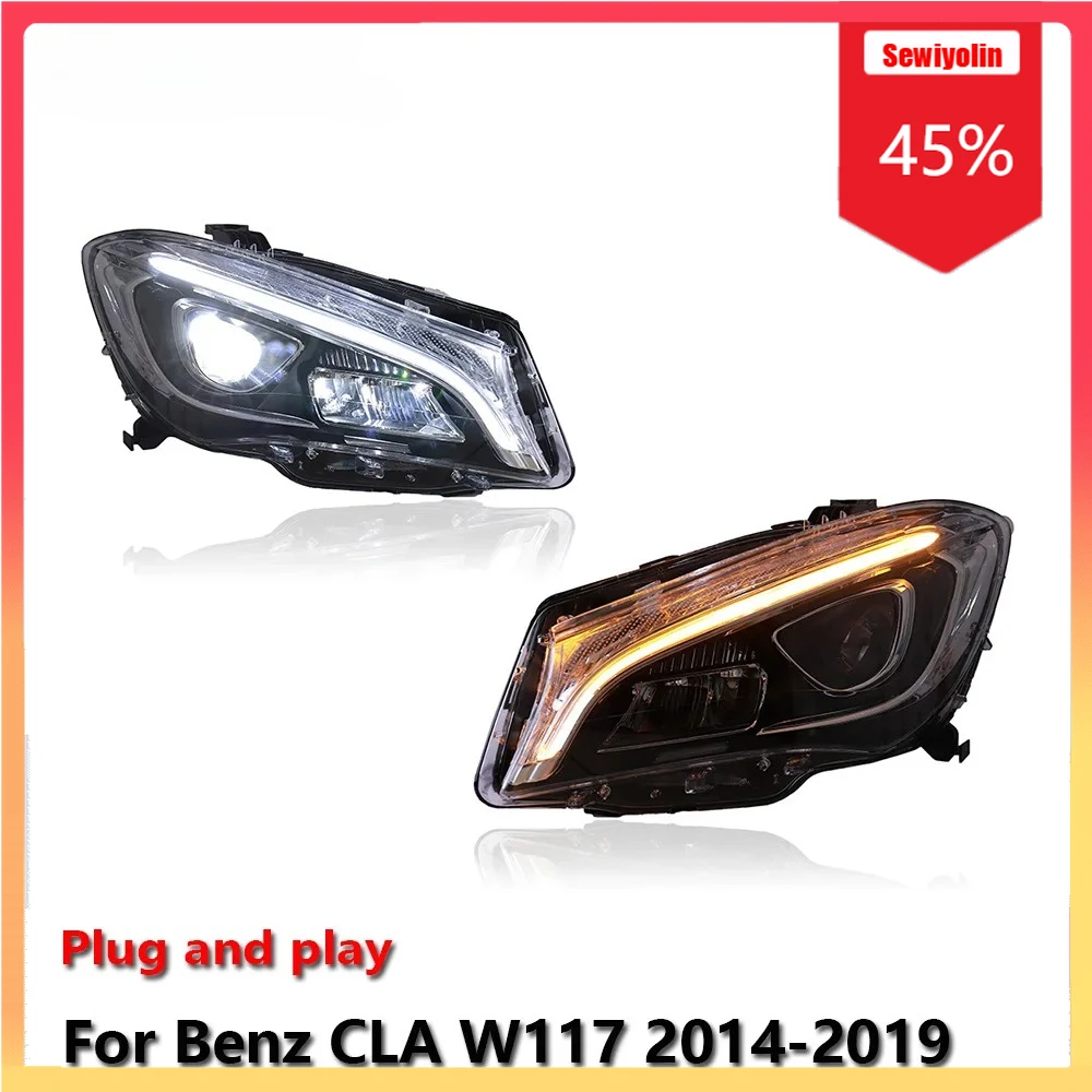 

Car Lamps Headlight Assemblies For Benz CLA W117 2014-2019 Fog DRL Brake Turn Signal Lamp Plug and Play