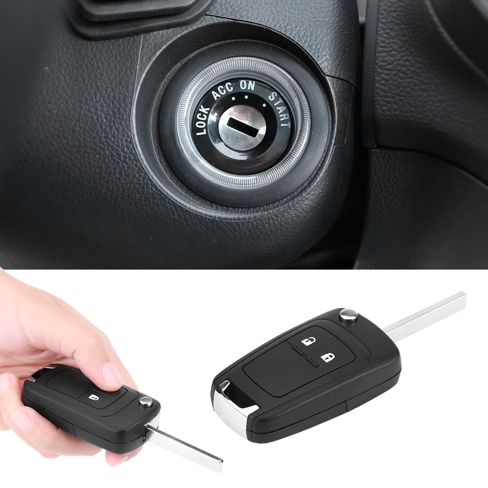 Folding Remote 2 Buttons Car Key Fob Shell Case For     Uncut Balde Key Case
