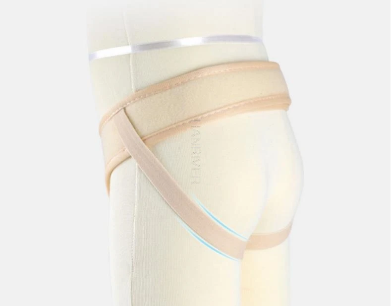 Hernia Belt Truss for Inguinal or Sports Hernia Support Brace Pain Relief Recovery Strap with 2 Removable Compression Pads