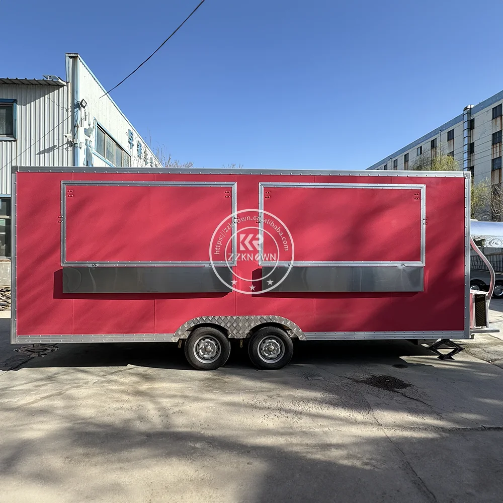 

Street Beverage Ice Cream Cart Concession Catering Trailer BBQ Pizza Foodtruck Mobile Bar Catering Trailer Fully Equipped