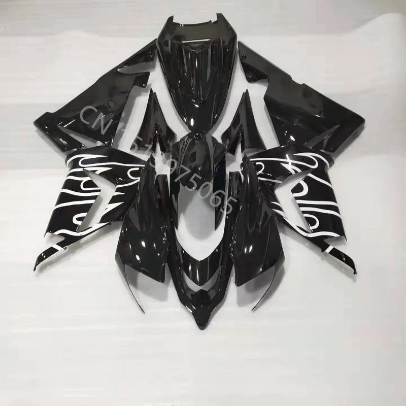 

ABS Injection molding motorcycle Fairing for KAWASAKI NINJA ZX10R 04-05 black body white flames ZX 10R 2004 2005 fairing