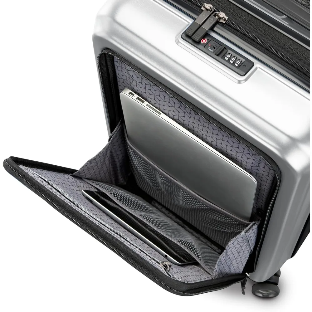 Conjunto de bagagem rígida extensível leve com bolso frontal, 21 bolsas de mão e 28 grandes verificadas para viagens