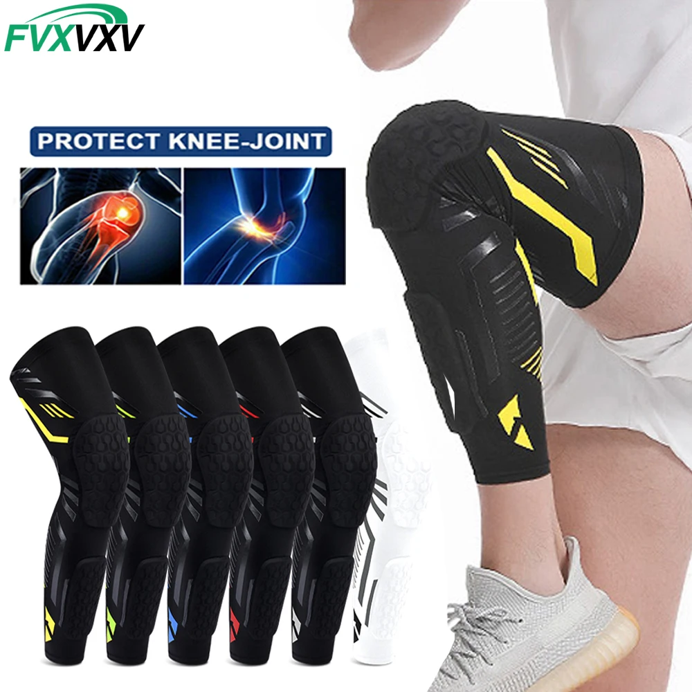 1PC Knee Pad & Shin Guard Sleeve for Soccer,Thigh Compression Leg Sleeves for Youth Adult Basketball,Volleyball,Sports,Daily Use