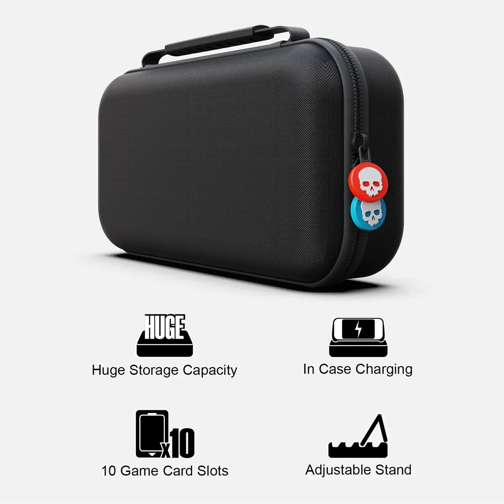 

Maxcarry Case for Nintendo Switch,Portable Hard Shell Protective Travel Carrying Case with Storage for SwitchConsole Accessories