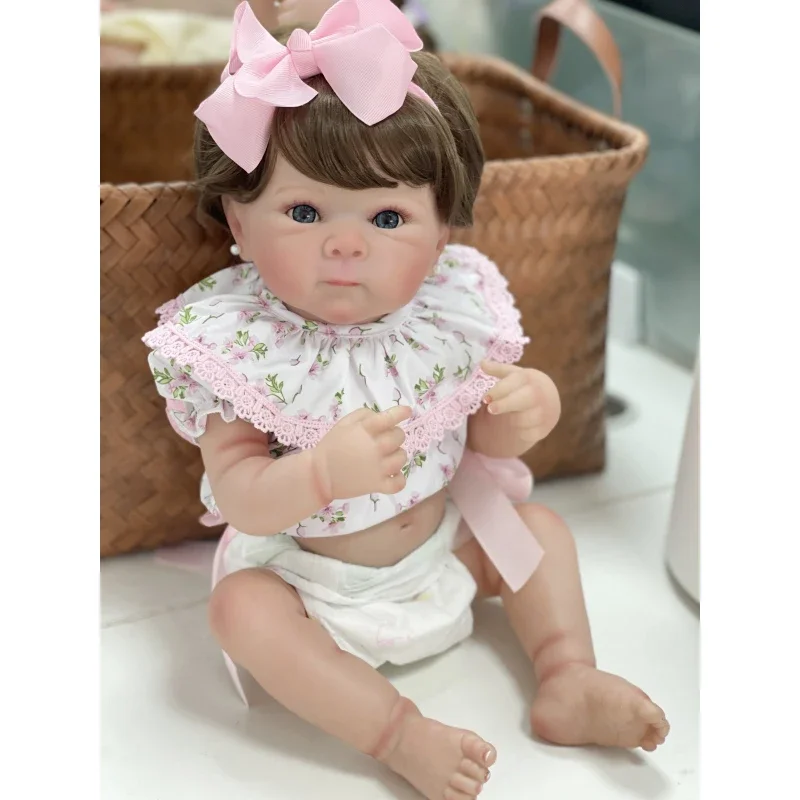 48CM Full Vinyl Silicone Body Reborn Doll Bettie Sweet Newborn Baby Girl Dolls Multi-layers Painting 3D Skin with Visible Veins