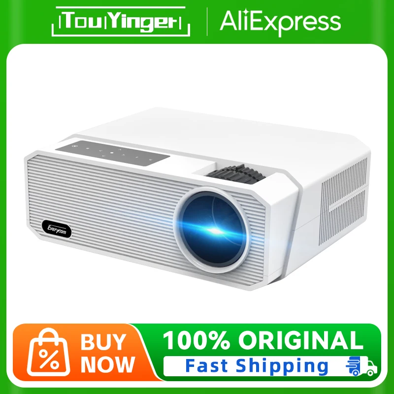 TouYinger Everycom HQ9 LED 1080P 4K Projector Brightness 8000 Lumens FHD Android 10.0 5G WIFI Home Theater Smart Phone Beamer