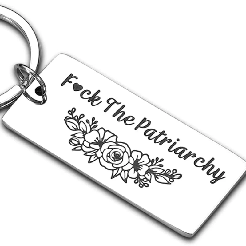 F**k The Patriarchy Keychain Inspirational Gift for Best Friend Her Women Feminist Stocking Stuffers Her Activist Gift for Girl