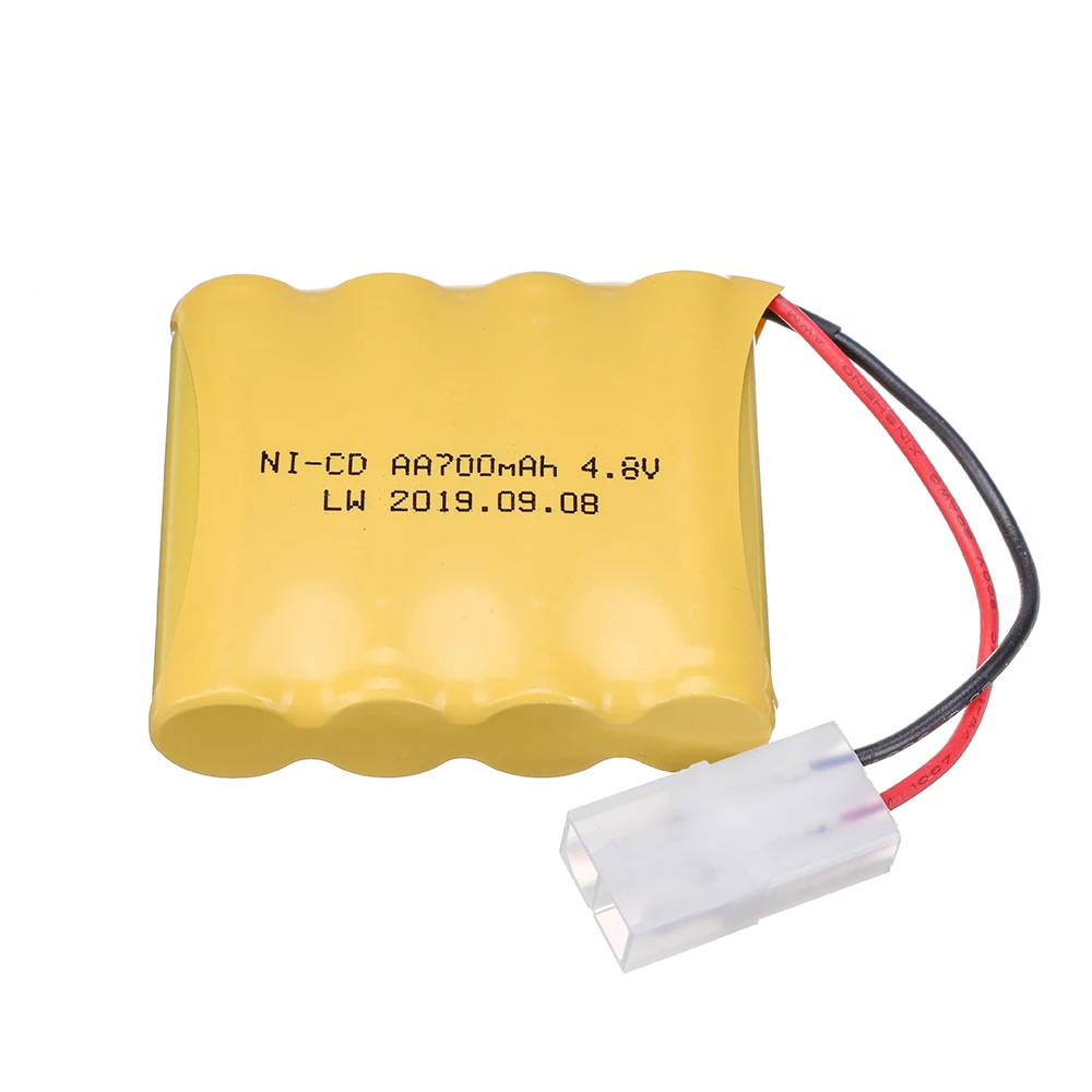 2Pcs 4.8 V 700MAh NICD แบตเตอรี่รีโมทคอนโทรลไฟฟ้าของเล่นรถบรรทุกถังรถไฟเรือเรือ4 * AA 4.8 V แบตเตอรี่ Tamiya Plug