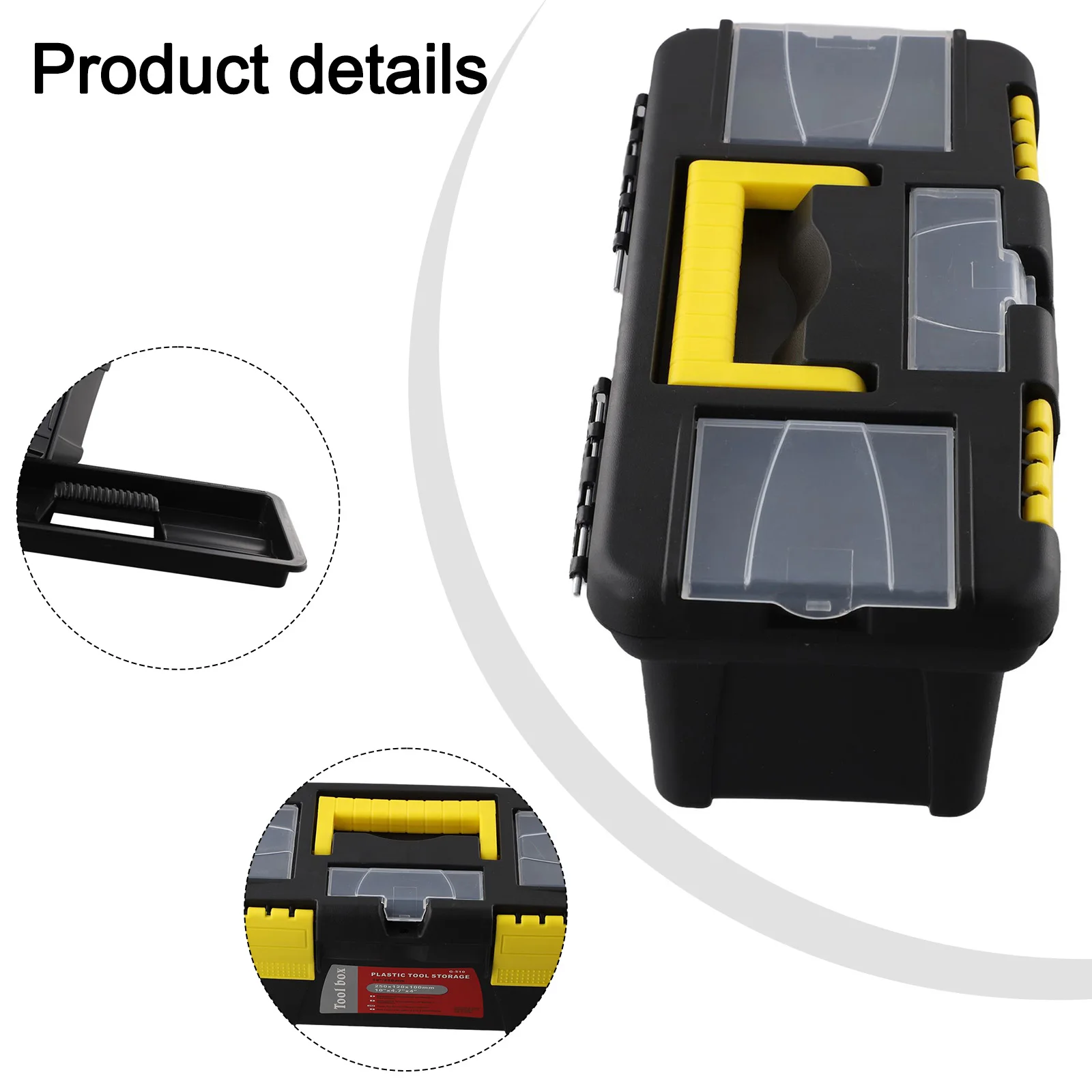 10-Inch Two-Layer Plastic for Tool Box for mini Multi-Functional Accessories Storage Box With Handle Portable Tool Organizer