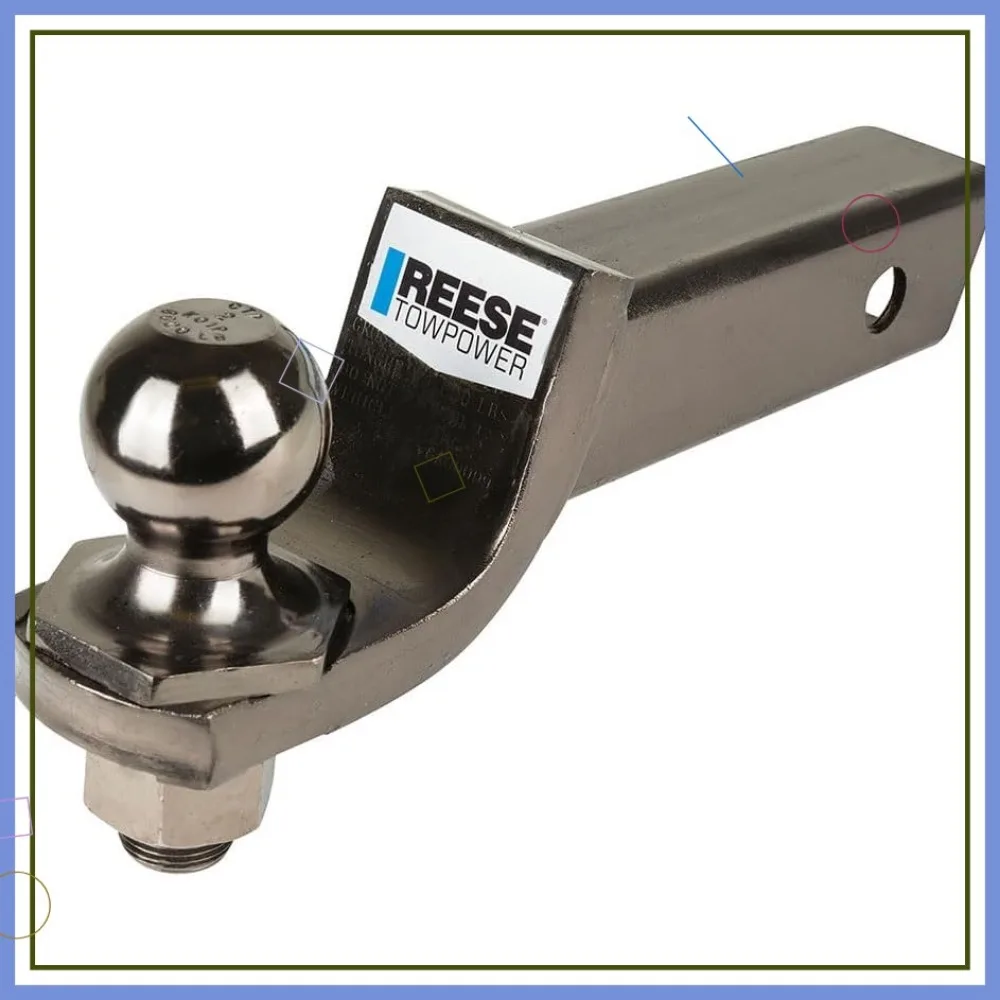 

2-дюймовый квадратный приемник с шаровым креплением для прицепа емкостью 6000 фунтов, включает в себя 2-дюймовый шар для прицепа, отделка из черного никеля