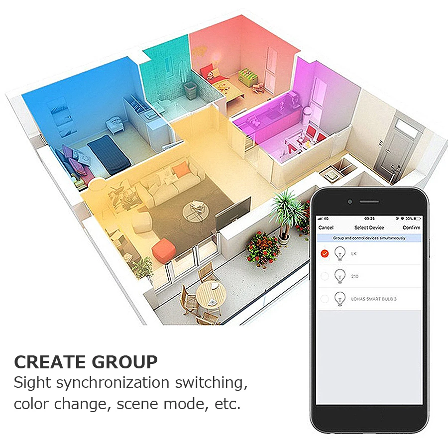 Bild 5: Tuya WiFi Smart GU10 Glühbirne RGB CW WW WiFi LED-Spotlight Kompatibel mit Alexa, Google Assistant und Smart Life App AC 220V