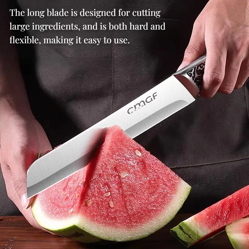 

BAKULI-High-end sharp knife for cutting watermelons at home, fruit knife, commercial fruit cutting knife for fruit shops