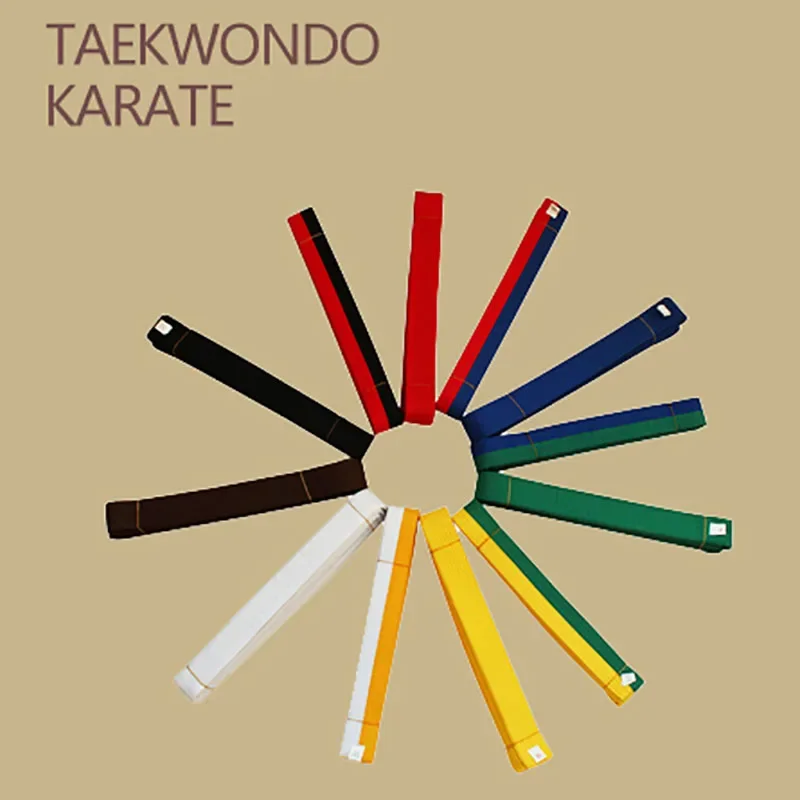 Belts for Taekwondo Judo Karate War, Random Belt for Adults and Children, Black, Red, Green, Yellow