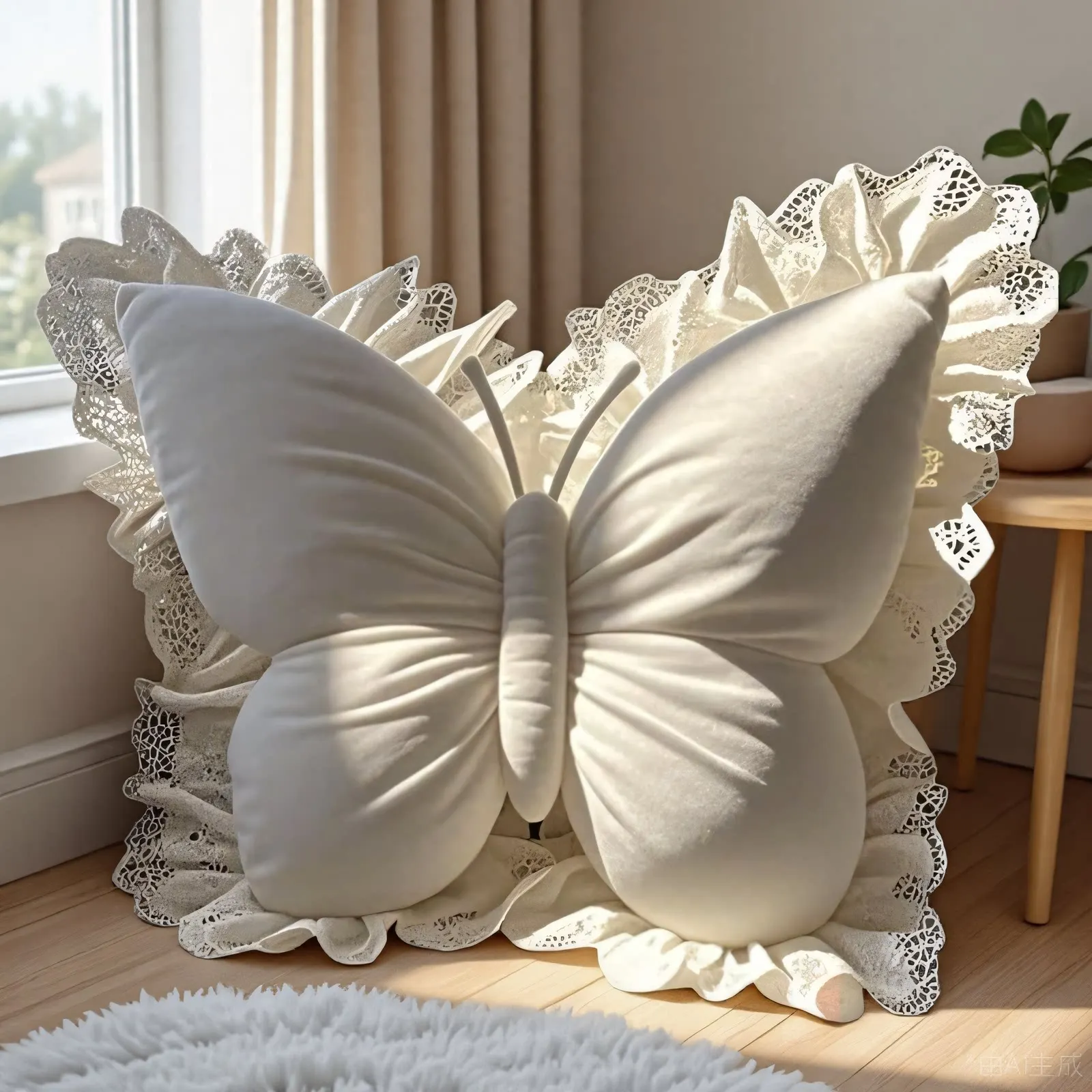 Butterfly bedside pillow large backrest throw pillow household bedroom