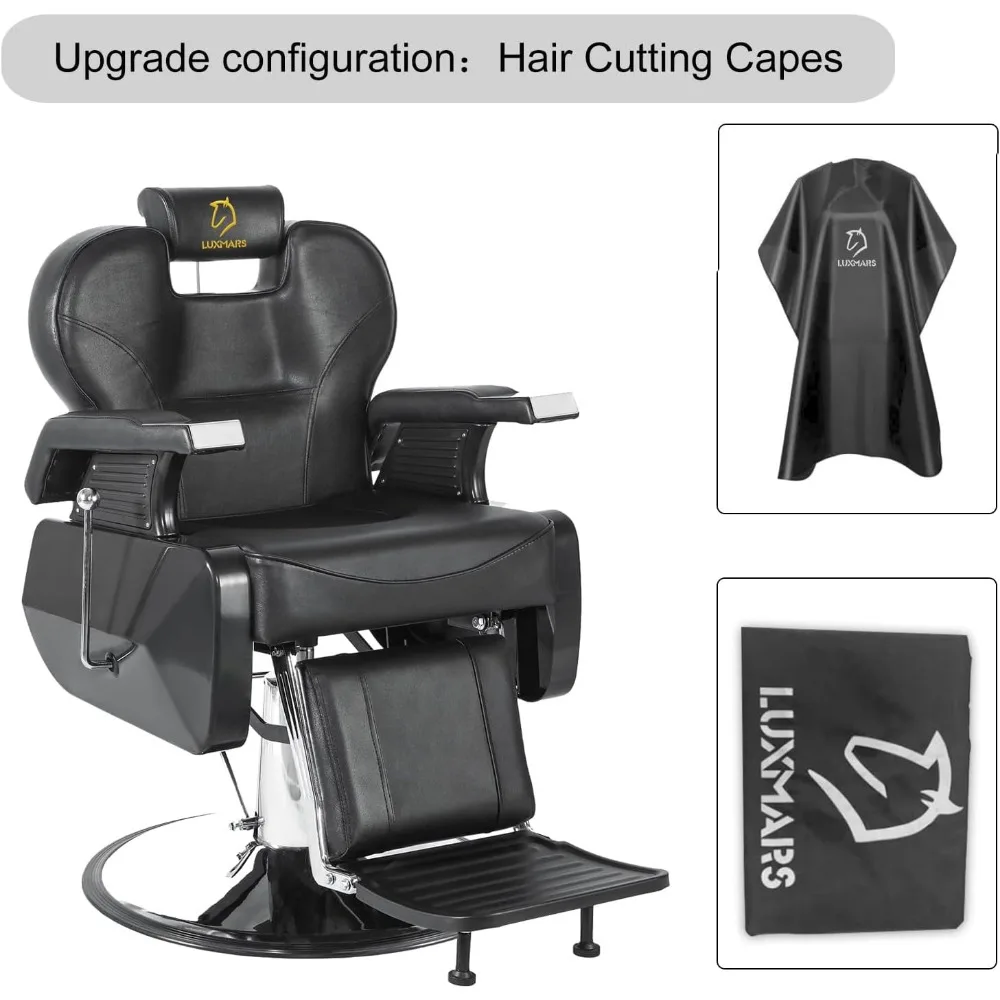 

​​Professional Hydraulic Barber Chair: 360° Swivel Salon Styling Chair with Adjustable Height for Hairdressing​