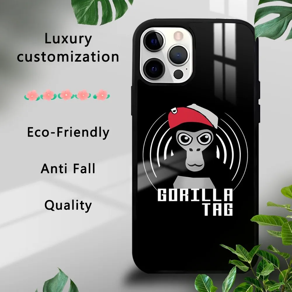 Funda rígida para teléfono móvil iPhone, carcasa con diseño de Game g-gorilla Tags para iPhone 16, 15, 14, 13, 12, 11 Pro, Xs Max, Mini Plus