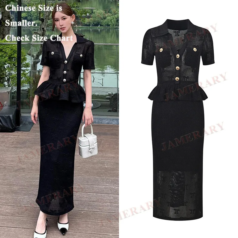 

Лето-Осенний вязаный свитер с вышивкой, длинные платья, женское вязаное платье-футляр, офисное женское однобортное платье с коротким рукавом