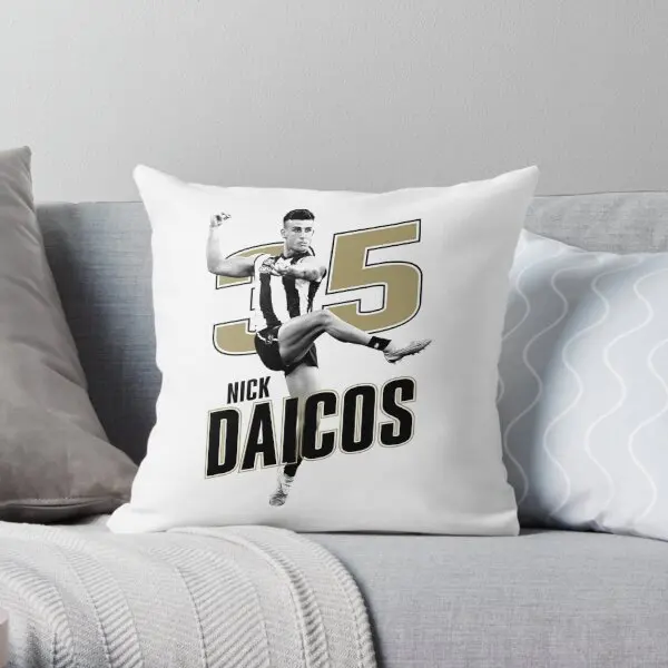 Nick Daicos Bw  Printing Throw Pillow Cover Fashion Home Car Anime Sofa Soft Bed Decorative Throw Pillows not include One Side