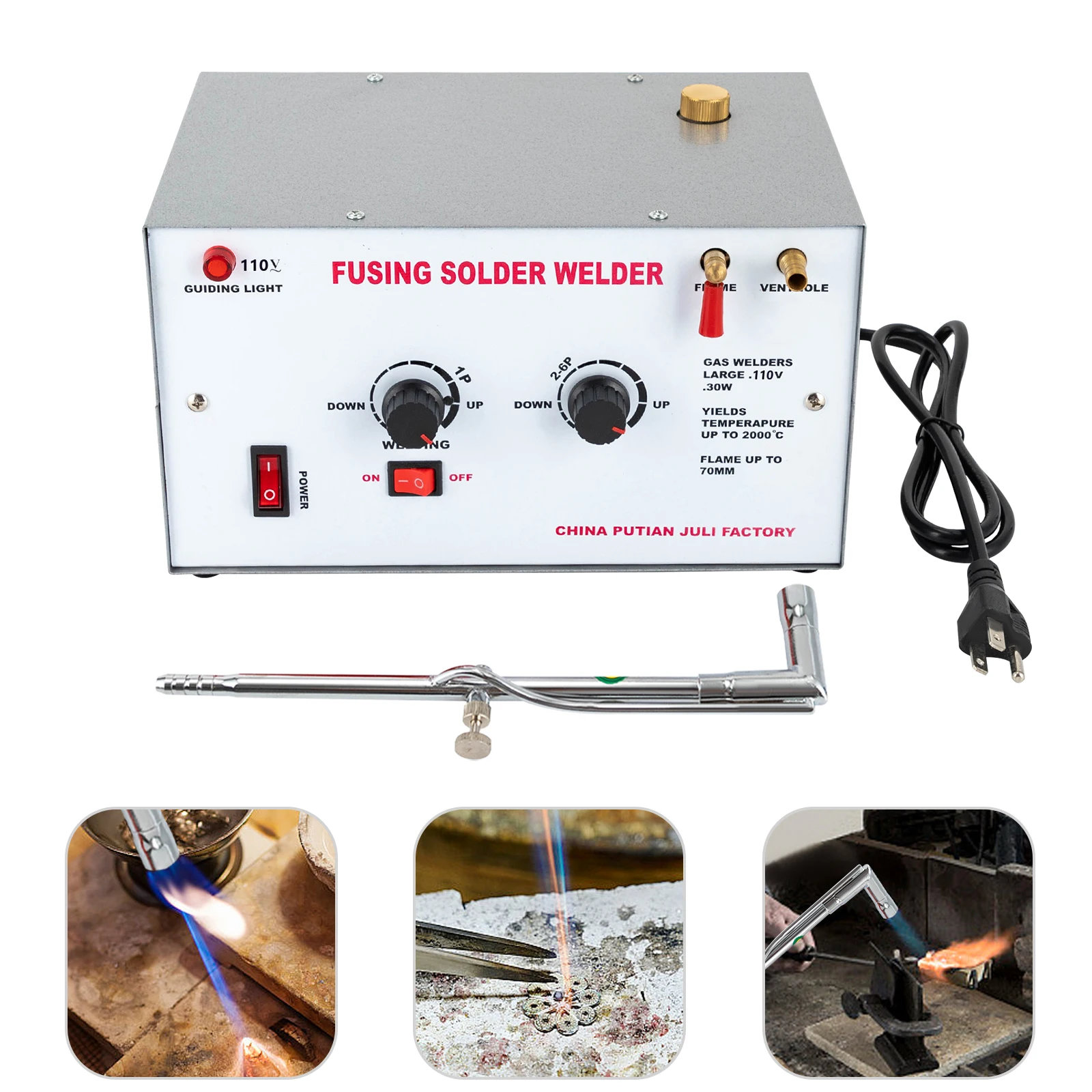 

30W 110V Welding Melting Machine, Multi-functional Gasoline Jewelry Welder Hot Melt Equipment