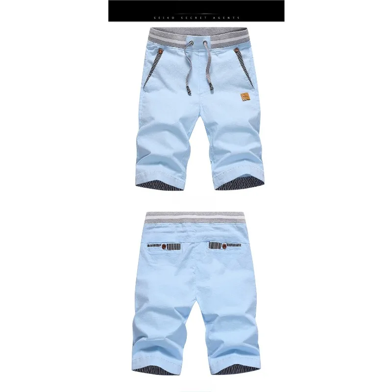 Men's Fashion Trend Slim Fit Five Quarter Shorts for Summer Outdoor Sports and Leisure Breathable Knee Length Loose Shorts