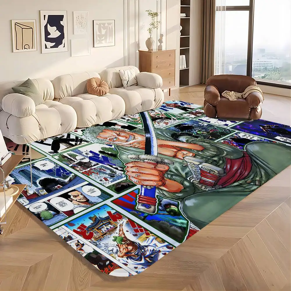 Anime O-ONE P-PIECES-ZOROs Floor Mat Anti-slip Absorb Water Long Strip Cushion Bedroon Mat Alfombra
