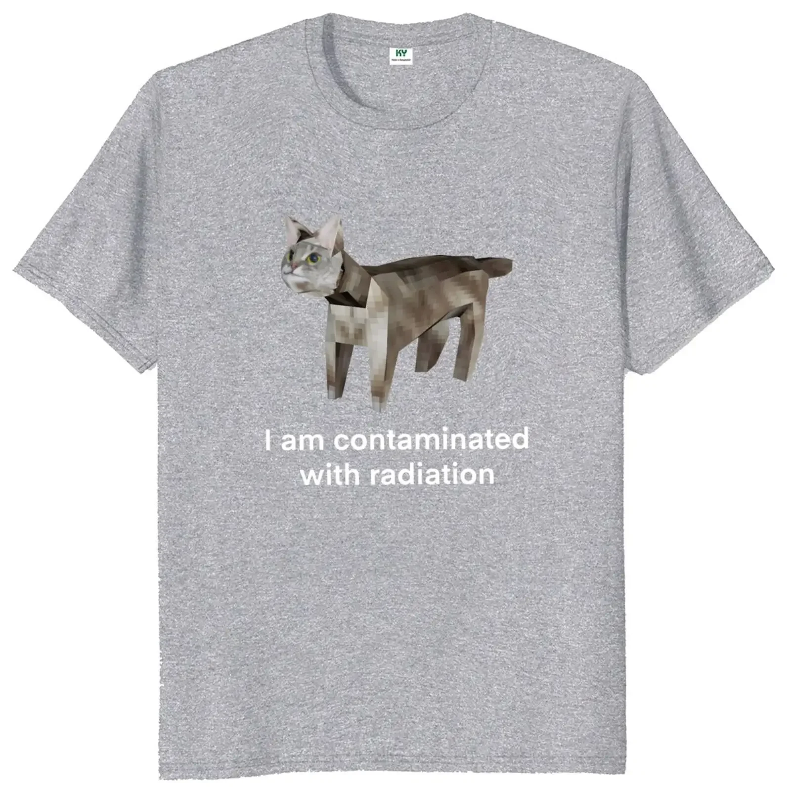 T-shirt For Men Women 100% Cotton Unisex Soft Tops Cat I Am Contaminated T Shirt Funny Cats Meme Graphic Weird t shirt