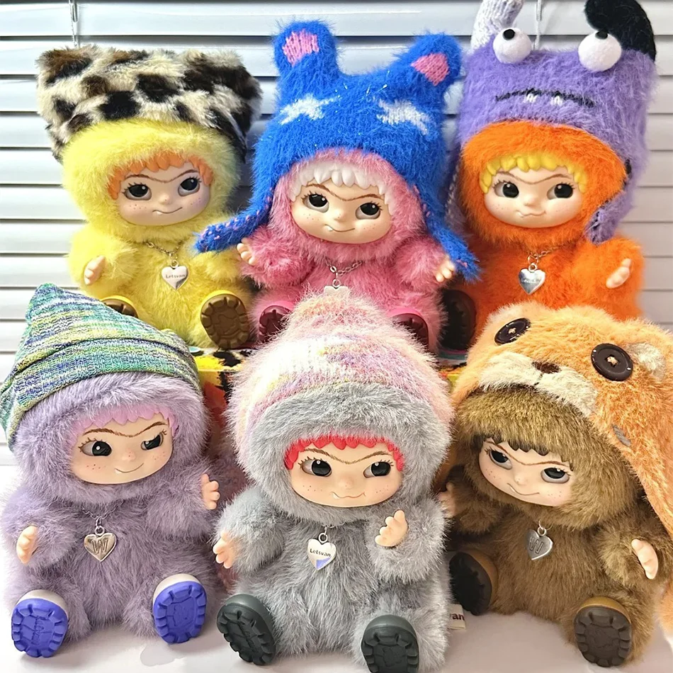 Wakuku Fuzzy Trendy Fun Party Box Carino Wakuku Action Figure Scatola misteriosa Borsa per bambola carina Ciondolo Borsa a sorpresa per bambola Giocattolo regalo