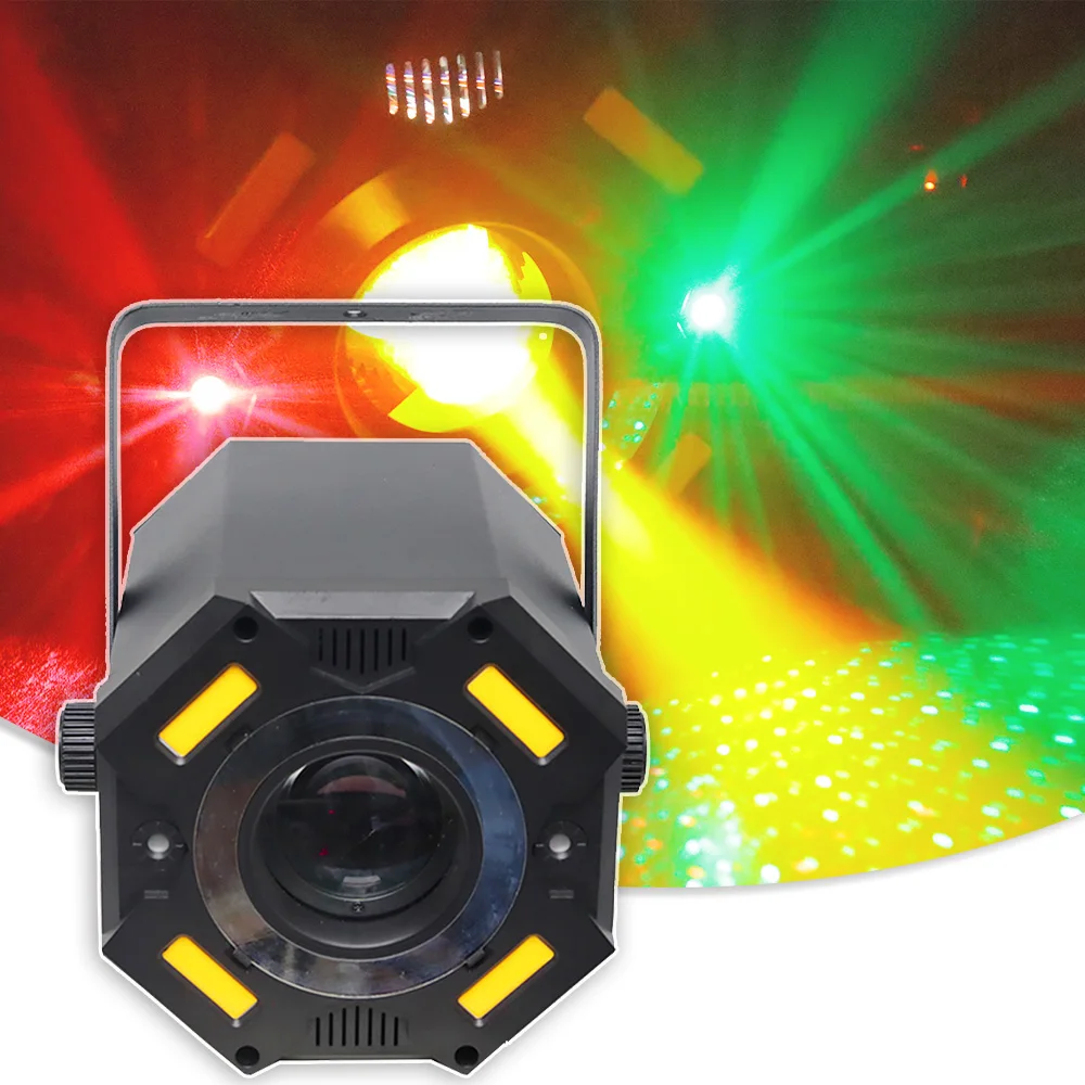 YUER 80W LED With Strobe RG Laser Beam Spot 18Prism DMX Effect Light Abyss Effect For Home Party Dj Disco Dance KTV Stage Lights