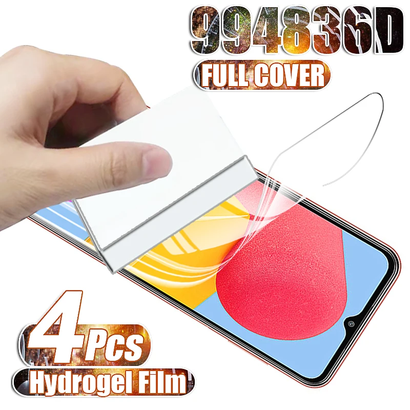 4PCS Hydrogel Protectors for Samsung Galaxy M13 M12 M02S M32 M22 M51 M31S M02 M01 M53 M33 M23 M21 Screen Soft Film Not Glass