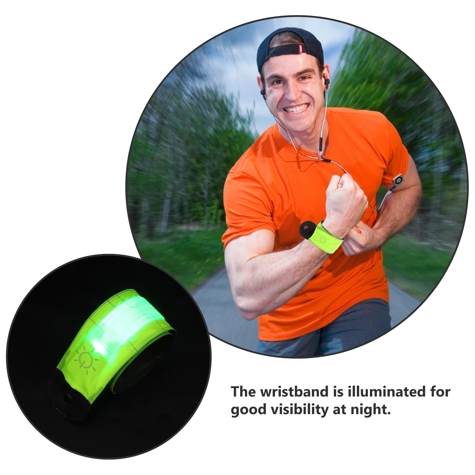 4 قطع من أربطة الكاحل العاكسة LED لركوب الخيل، آمن ومريح وخفيف الوزن وخفيف الوزن وآمن للساق للجري وركوب الدراجات